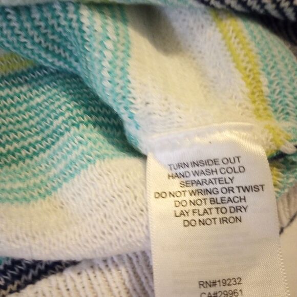 - Alfred Dunner beaded striped three qt sleeve sweater with embroidery acc… - Picture 9 of 9